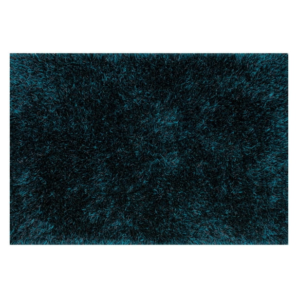 Blue/Black 5'-0 x 7'-6 Loloi LINDEN SHAG Area Rug 